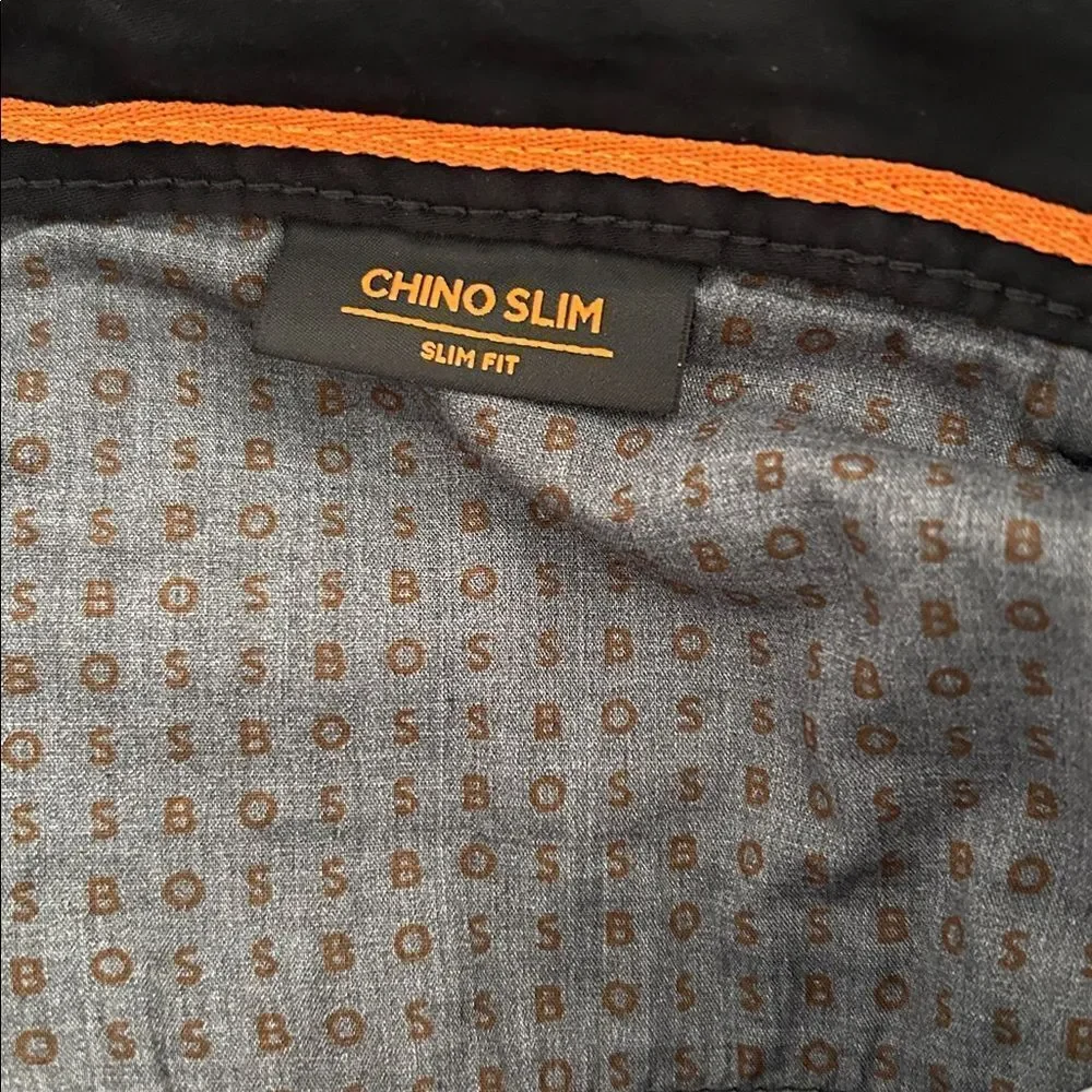 BOSS Slim-Fit Chinos Pants, Black, Size 38/34, NWT